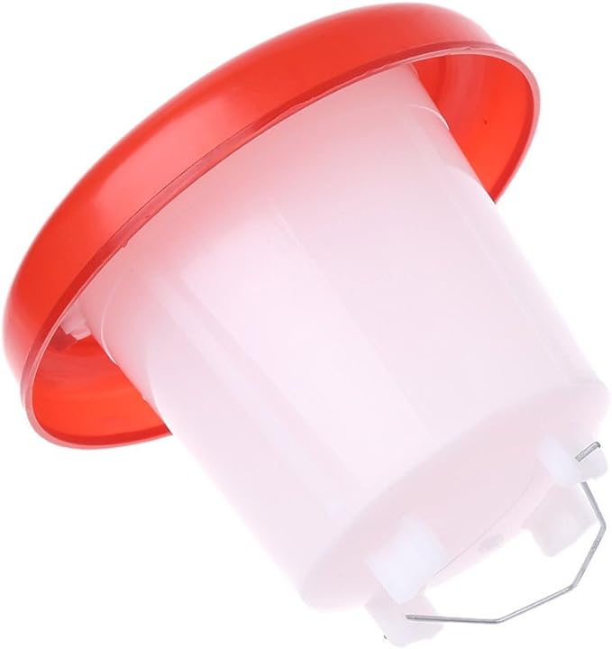 Chicken Feeder Waterer Baby Chick Drinker Feeder with Carrying Handle Capacity 2.5 L Chicken Water Feeder Pet Supplies Automatic Drinking Fountain for Poultry Farming