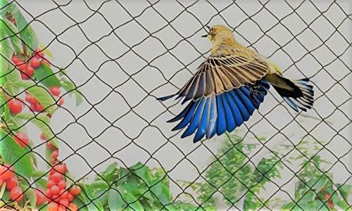 Azone 6x12 Ft Anti-Bird Net (72 Sq Ft) Nylon Bird Net with 15Pcs Plastic Cable Clips & Tying Ropes