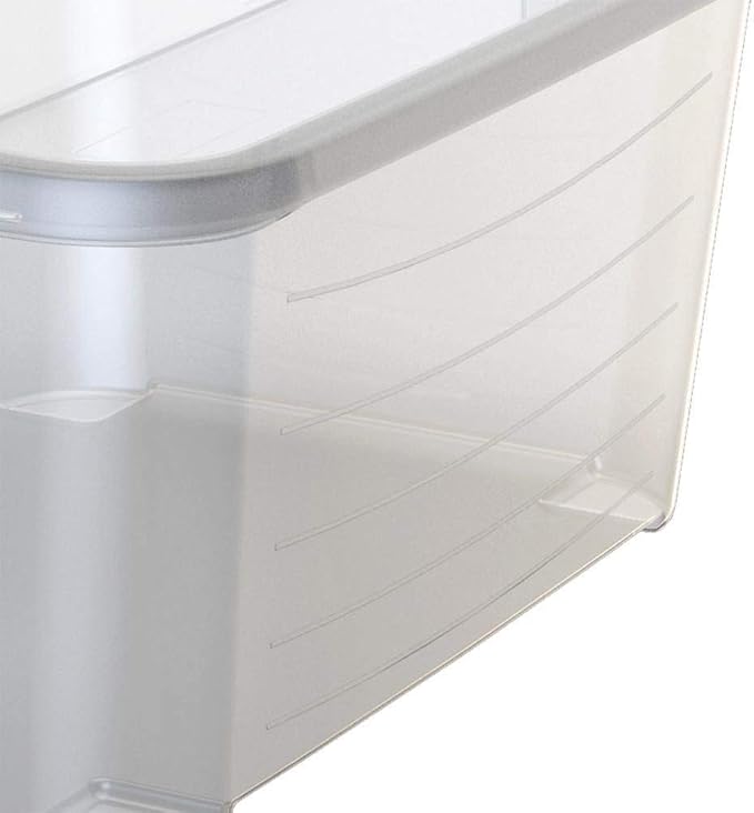 Life Story 24 Pack Light Duty Stackable Storage Bin, 55 Quart Home Organizer, Versatile Lightweight Locking Bins with Carrying Handles, Clear