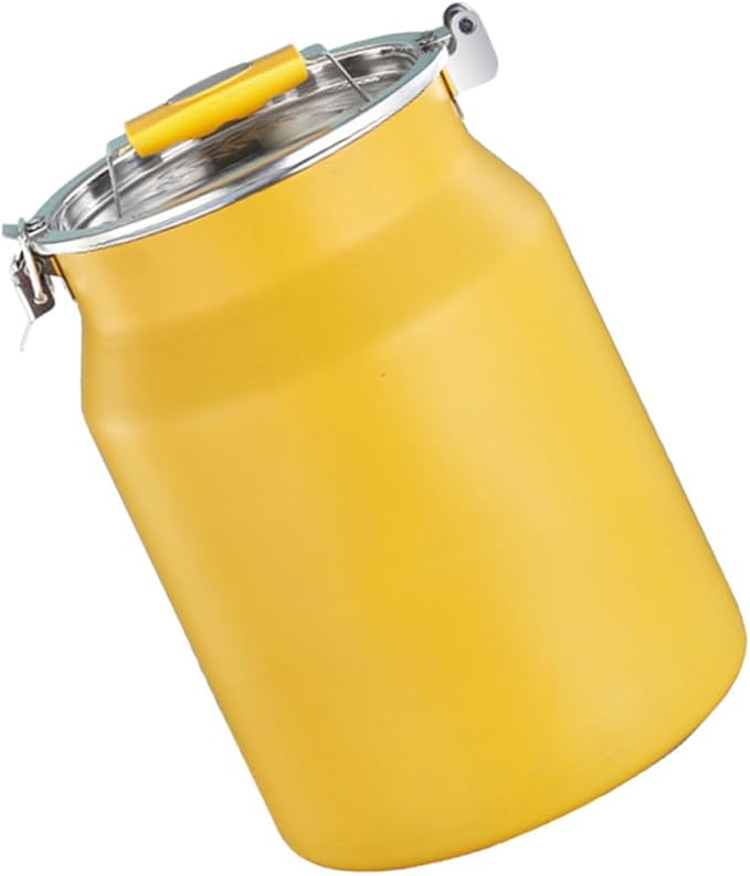Stainless Steel Rice Storage Bucket 10l Airtight Grain Container Sealed Flour Storage Bin for Kitchen Pantry Household Use