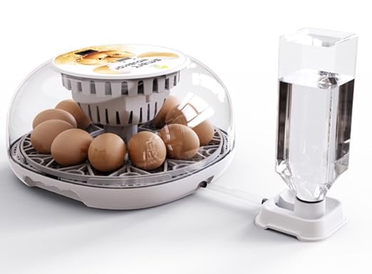 Egg Incubators for Hatching Eggs, 12 Egg Incubator Automatic Turner Humidity Control Egg Encabulator for Chicken, 360° Clear Window Incubator for Chicken Eggs, Duck, Quails, Goose Eggs