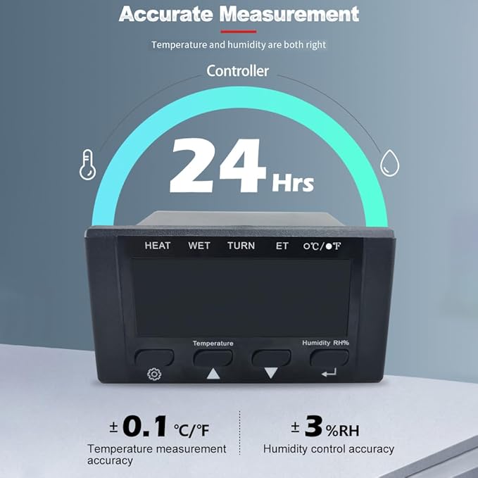 HT-10 Egg Incubator Temperature Controller, 220V/110V Digital Temperature Controller Full Automatic Control Incubator Temp Humidity Controller