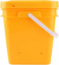 High Capacity Automatic Chicken Waterer Bowl with 12L Handheld Bucket Gravity Watering System for Quail, Easy Installation - Durable Plastic (Bucket + Big Blue Bowl + Black Screws)
