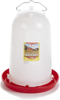 Little Giant® Plastic Poultry Drinker | Heavy Duty Plastic Gravity Fed Water Container Jar | Chicken Waterer with Handle | 3 Gallon