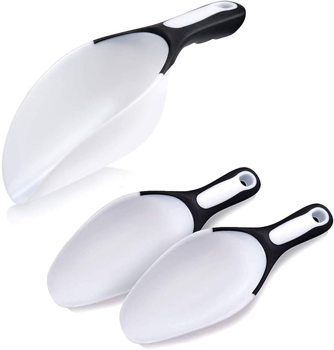 Rockland Guard Large Scooper for Dry Goods - Ice Scoop for Ice Machine Flour & Coffee Scoop - Dishwasher-Friendly 1 Cup Measuring Scoop for Pet Dog & Cat Food, Kitchen & Pantry Ingredients - [3-Pack]