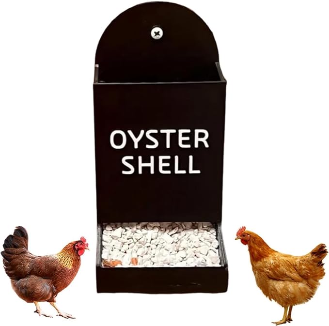 Gravel Feeder - Oyster Shell and Grit Feeder, Versatile Oyster Shell Feeders for Chickens,Hanging Chicken Feeders Trough,Precision Nutrition, Chickens Coop Accessories for Poultry (Black)