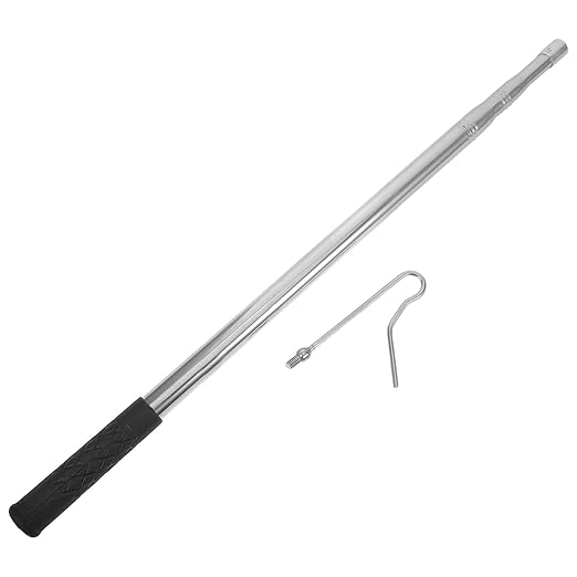 BESPORTBLE Retractable Poultry Catching Hook Pole with Stainless Steel Leg Trap for Chicken, Duck, Goose, and Turkey Handling on Farms – Adjustable 72cm to 1.45m Length Tool for Livestock