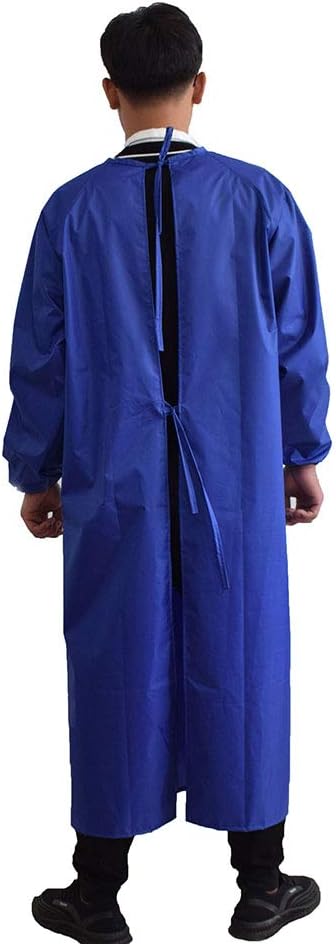 Waterproof Aprons with Long Sleeves, Chemical Resistant Aprons for men MD008Blue
