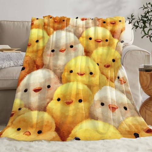 Chick Blanket Gifts for Kids Farm Chicken Throw Blanket 50"x40" - Flannel - Image 4