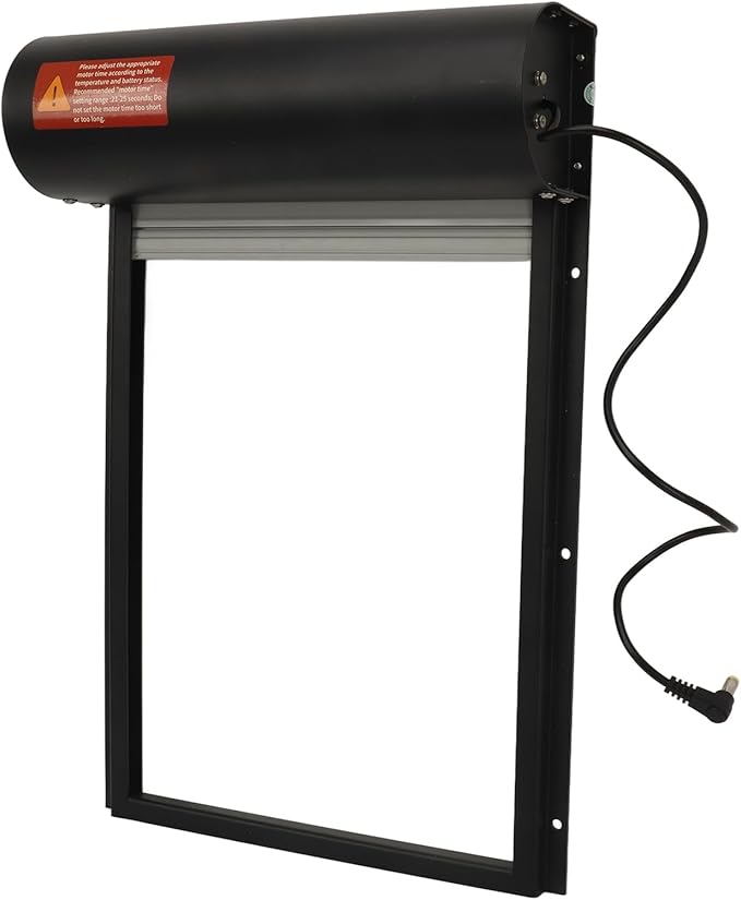 Automatic Chicken Coop Door, Solar Powered Chicken Door with Timer Electric Door for Duck Goose Farm Safety Equipment (Black)