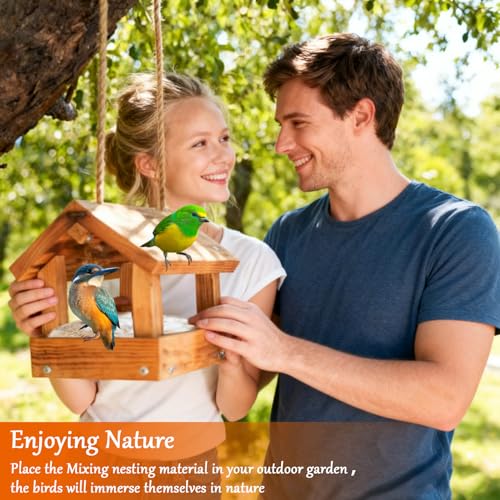 Sukh Bird Nesting Material, Bird Nest Bedding for Hummingbird Finch - No, Jute Silk & Straw & Cotton & Agave Sisalana, 2 Pack - Image 6