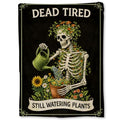 Funny Skeleton Gardening Blanket Gifts, Flowers Flannel Throw Blanket for Couch - 60×50 Inch, Travel & Home Decor by Ti Caldi