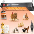 600W Heat Lamp for Chickens, Chicken Coop Heater Carbon Fiber - Black by ATHCOHT