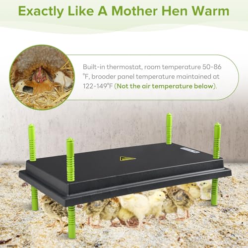 Tetuga Brooder Heat Plate 16 X 22” Chick Heating Plate Warm Up to 50 Chicks - 16x22 Inch - Image 3