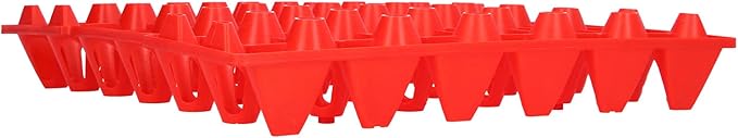 Plastic Egg Flats 30 Cell Egg Crates Holder Tray 5PCS - Durable Storage, Stackable Design, Ideal for Home and Farm Use (Red)