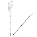BESTonZON Chicken Catcher Net and Hook Set for Outdoor Poultry Farming, Retractable Stainless Steel Handle with Thick Mesh Net for Catching Chickens, Ducks, and Geese at Farm Or Ranch