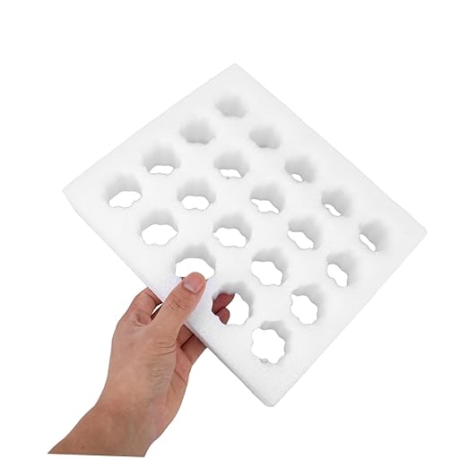Foam Egg Holder Shatterproof Egg Storage Tray for Safe Transport Reusable Carrying Container for Shipping Capacity White