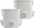 Automatic Chicken Feeder Set Hanging Chicken Feeder No Waste Poultry Feeder Kit 20lb Chicken Feed Container