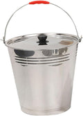 Stainless Steel 304 Milk Bucket with Lid Thickened Round Water Container for Farm Use Multipurpose Heavy-Duty Milk Storage Bucket Non-Magnetic