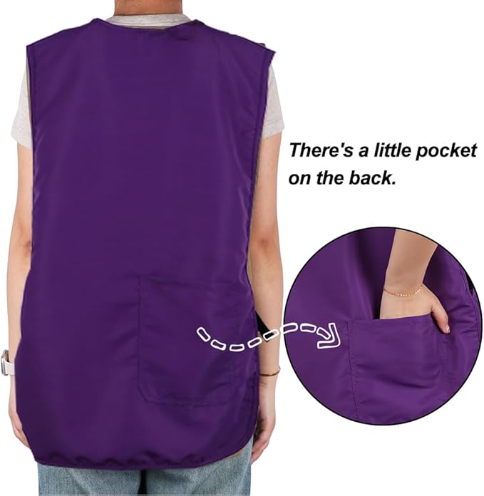 Waterproof Unisex Cobbler Apron with 4 Pockets Vest Style Ultralight Chef Waiter Work Overalls