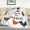 Cute Chicken Printed Blanket Soft Fuzzy Flannel Plush Throw Blanket for Couch,Sofa and Bed - Throw Size 50" x 60" (130 x 150 cm), White Rooster by AISDE
