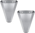 Large-Sized Galvanized Steel Chicken Restraining Cone for Poultry, Suitable for Large Layers, Broilers, Roasters, and Turkeys Up to 14 Pounds - Flat-Back Killing Cone, Easy to Clean