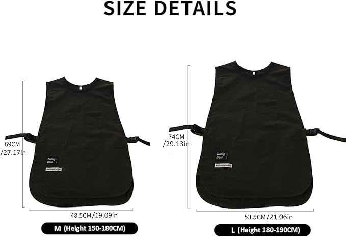 Welan Cobbler Apron for Women with 4 Pockets, Waterproof Nylon Smock for Men Kitchen Garden Cooking (4 Colors)