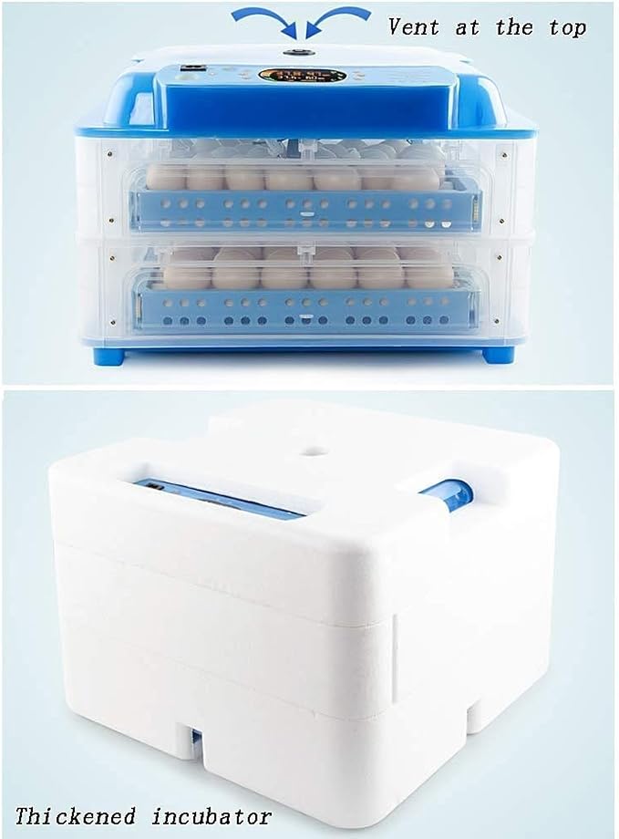 128 Eggs Incubators Automatic Turning, Poultry Hatcher Digital Temperature Control for Chickens Ducks Birds Family Use,