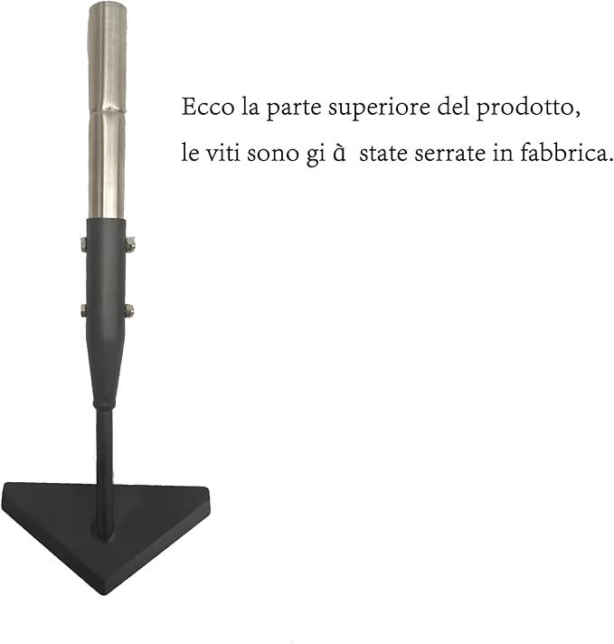 Triangle Garden Hoe, Carbon Steel Push-Pull Weeding Tool, Equipped with 57.5" Stainless Steel Long Handle – A Long-Handle Weeder for Digging, Weeding, Hoeing and Loosening Soil