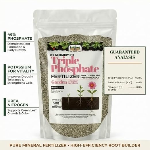 Old Cobblers Farm™ Wicked Growth Triple Phosphate - Boosts Root Development & Flowering, Eco-Friendly (5 lbs | 10 lbs | 15 lbs | 20 lbs) (20 lbs)