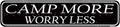 Camp More Worry Less' 16x4 Inch Vintage Camping Sign - Rustic Metal Decor for RV, Camper Van & Outdoor Enthusiasts