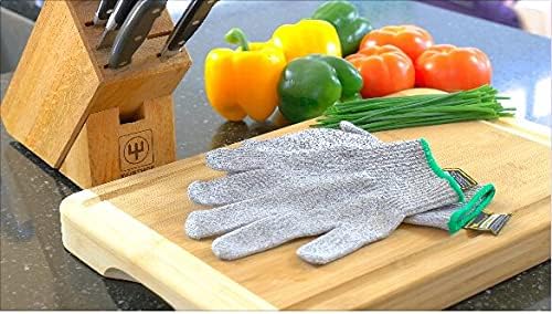 G & F 57100M CUTShield Classic level 5 Cut Resistant Gloves for Kitchen,Food Grade Cut Resistant Gloves, Medium.,Grey