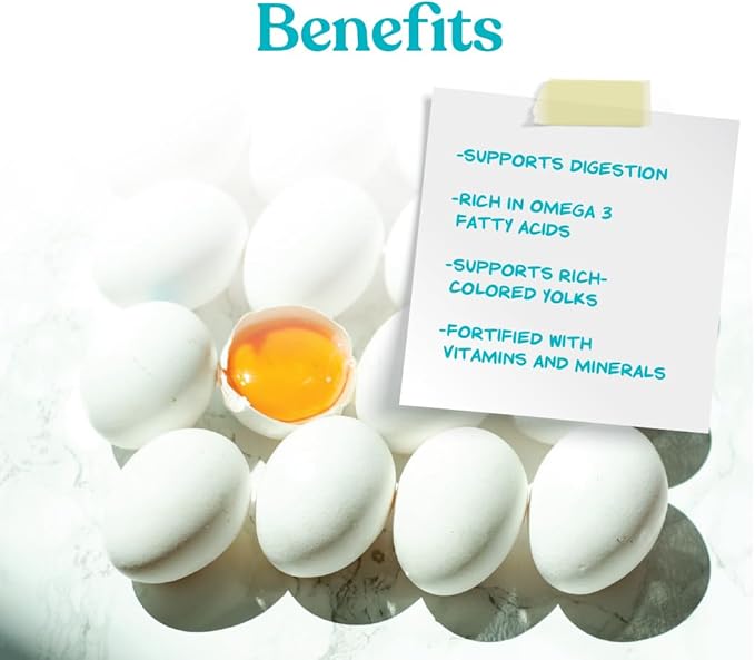 Manna Pro Omega Egg Maker, Chicken Feed Supplement for Laying Hens, Poultry Food with Omega-3 Fatty Acids, Digestion Support with Fortified Vitamins & Minerals, 5 lbs