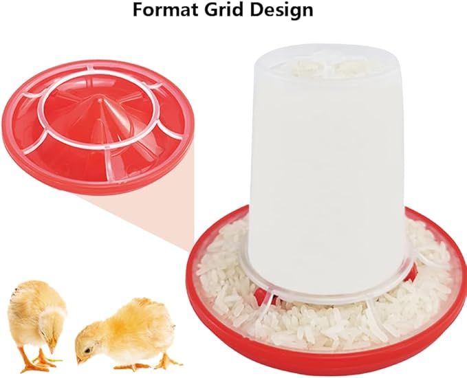 Chick Feeder Waterer Kit, Drinkers Plastic Hanging Poultry Feeding Equipment Set Free Range Twist Lock Base Combo Outdoor Water Dispenser Container For Baby Chicken Quail Hen Duck Farm Coop Supplies