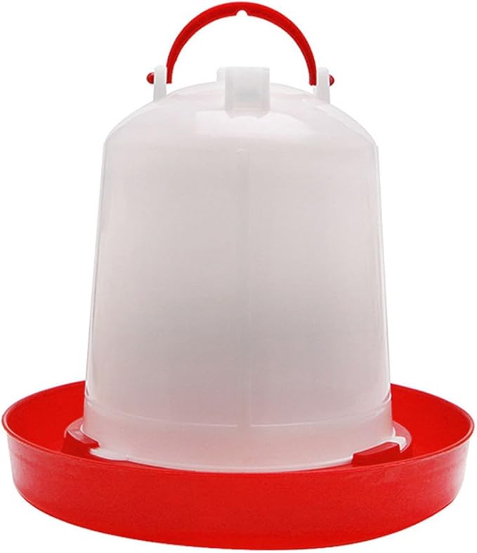 Chicken Feeder Waterer Baby Chick Drinker Feeder with Carrying Handle Capacity 2.5 L Chicken Water Feeder Pet Supplies