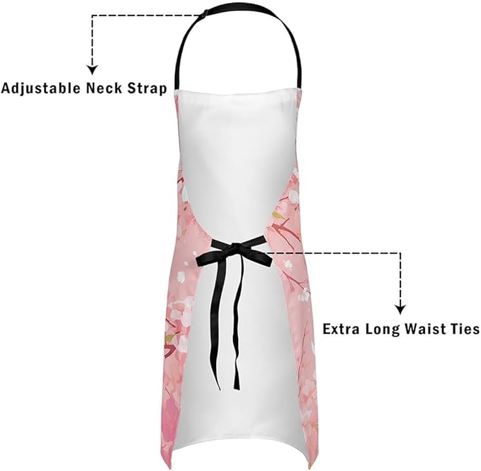 jejeloiu Cartoon Cats Apron for Women Men 26"x31"