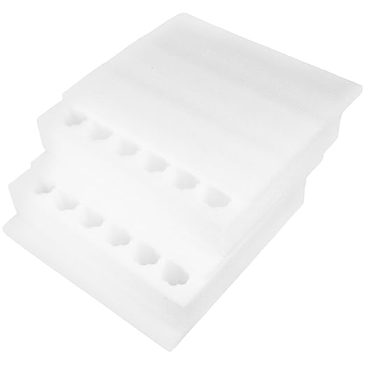 Egg Protection Tray Foam Egg Carrier for Safe Transport Reusable Storage Container for Supermarkets and Homes Holds White Trays Pads