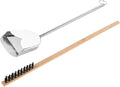 2pcs Bird Cage Cleaning Kit Steel Brush Set Bird Droppings Cleaner Cage Cleaning Brush Set Chicken Coop Accessory