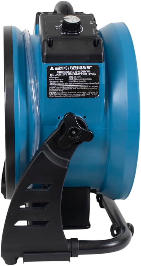 XPOWER Misting Fan FM-65WB, Battery Operated, Rechargeable, w/Water Pump, Mounts on 5 Gal Bucket, Outdoor Cooling, High Velocity, 14 In