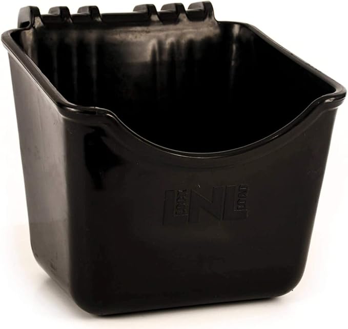 Lock N Load Livestock & Pet Feeds Mountable Heavy Duty Feed Bucket 14''x11''x11'' with Hardware Material Polyethylene Hold up to 12 Quarts (Black)