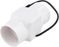 50Mm/60mm Inline Duct Ventilation Fan, 12V 6W Quiet Inline Exhaust Fan For Indoor Air Circulation, Chicken Coop Ventilation, For Solar Panel And Power Adapter Installations(White 60MM)