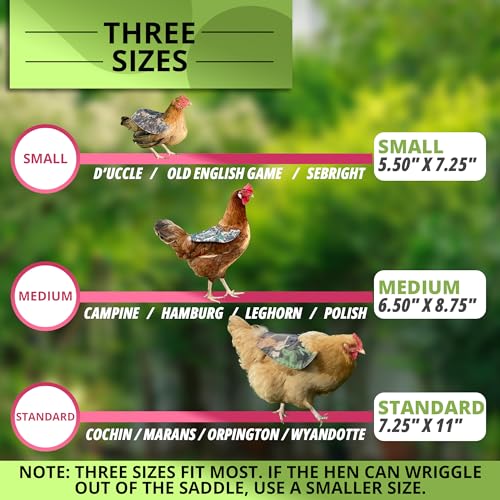 The Chicken Chick® Hen Mating Saddle Bantam / Small - Camouflage, Cotton - Image 5