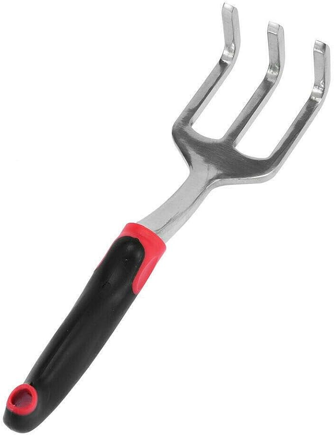 Y&Y Decor Garden Tool Set, 3 Piece Cast-Aluminum Heavy Duty Gardening Kit Includes Hand Trowel, Transplant Trowel and Cultivator Hand Rake with Soft Rubberized Non-Slip Ergonomic Handle, Garden Gifts