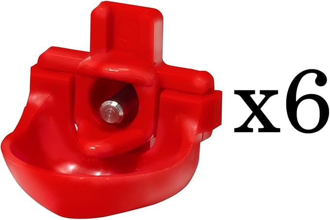RentACoop DIY Waterer Kit - Horizontal Nipples with Dribble Dish and Installation Tool - Great for Chickens, Turkeys, Peafowl, and Other Poultry - 6 Pack