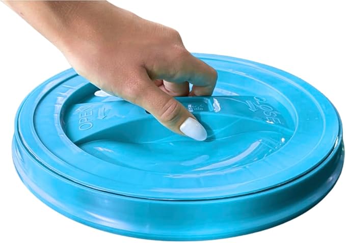 House Naturals 2 Gallon Food Grade - BPA Free Made in USA Buckets Lime Color pails with Screw On Gasket Lids (1, Lime - Aqua lids)