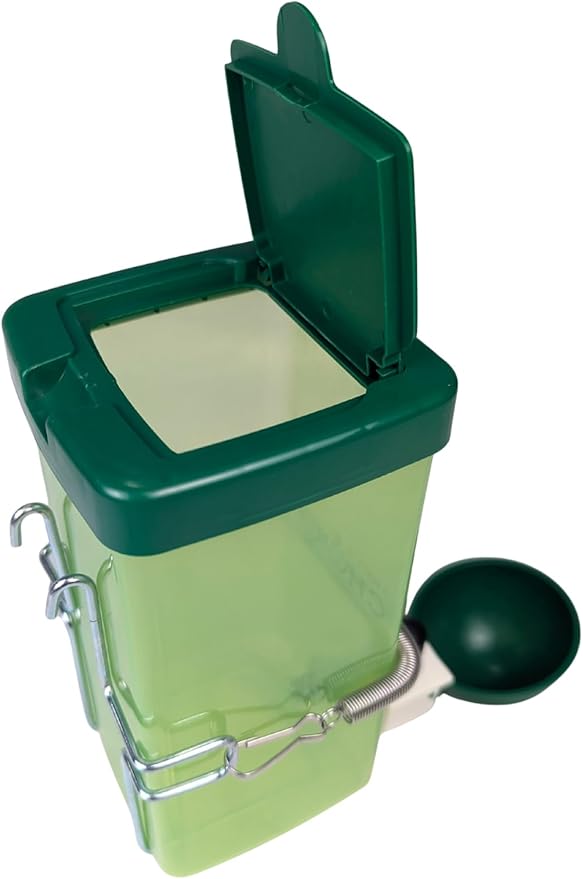 Hen's Choice™ 1L (32 oz) Drinker W/Cup, Nipple, & Wire Bracket for Chicks & Small Animals, Chicken Waterer, Green