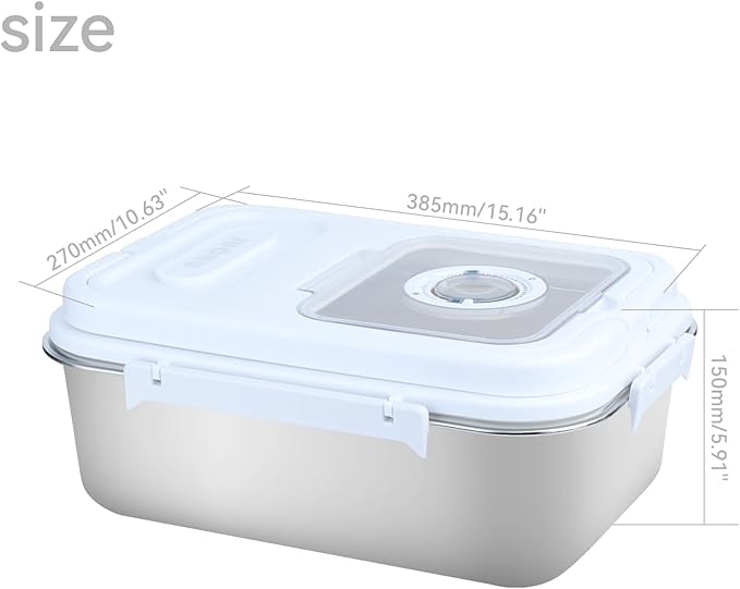 15lbs/7L Stainless Steel Dog Cat Pet Food Flour Storage Bin Airtight Bird Seed Keep Food Fresh Rice Container Metal Cereal Grain Dry Boxes for Kitchen Countertop Pantry, Silver (240 oz)