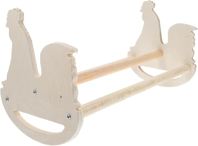 Chicken Swing Chicken Perch Natural Wooden Jungle Gym Roosting Bar Chick Stand for Hens Handmade Coop Swing Toys