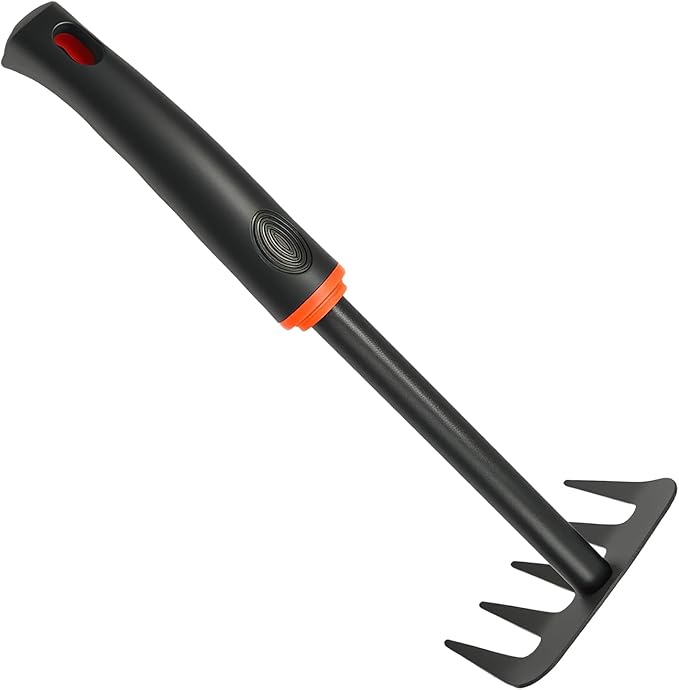 Weed Rake, Small Garden Weeder Rake, Gardening Weeding Tool for Rake for Leaves for Vegetable Gardening Backyard Farm Planting