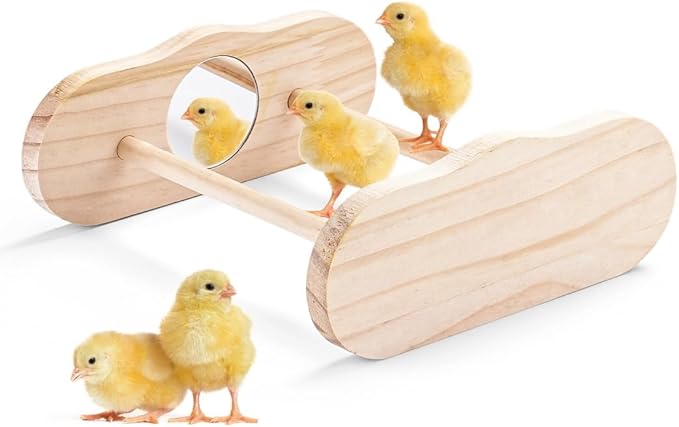 Chick Stand Training Perch, Wood Chicken Roosting Bar for Entertainment, Wooden Chick Perch, Chick Jungle Gym Perch Toy for Coop & Brooder